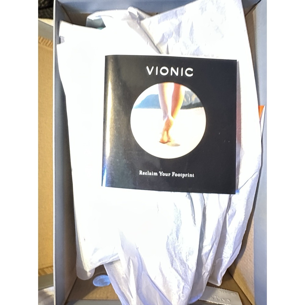 Vionic Kenji Braided Low Platform Thong Sandals Women Sz 9.5 Blue Turqouise NIB - Picture 5 of 6